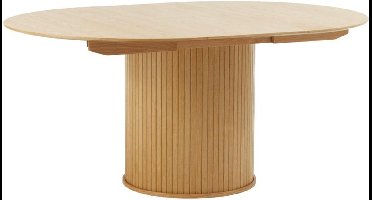 Eettafel Rond Naturel - Uitschuifbaar - Ø120-167cm - Nola - Giga Living