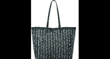 LACOSTE Schoudertas Shopper Zel Shopping Bag Mono Sinople Farine 2 Donkergroen
