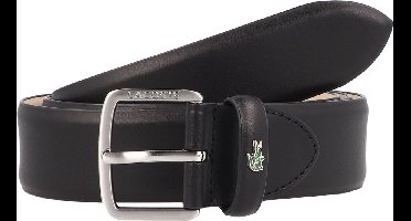 LACOSTE Leren Riem Elegance 35 Flat Raw Edge Belt W110 Noir Zwart