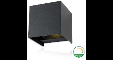 Wandlamp led kubus zwart | 2 x 3 W | Dim2Warm