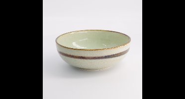 Tokyo Design Studio – Wasabi Bowl - Rijst Kom - Noodle Kom – Ramen Kom - Beige - 19.7x7cm - 1200ml