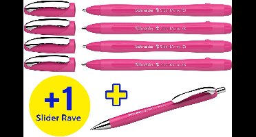 Schneider balpen - Slider Memo + Rave - doosje 4 + 1 gratis - S-150265