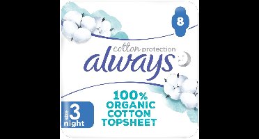 Always - Maandverband - Night - Cotton Protection - Met Vleugels - 8 Maandverband - 1 stuk