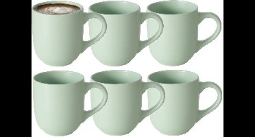 Boltze Koffiemokken Paris - 1x stuks - Keramiek - mintgroen - 300 ml - 8 x 10 cm
