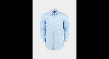 BOSS Black Business hemd lange mouw Blauw H-HANK-kent-C3-214 10245425 1 50539177/450