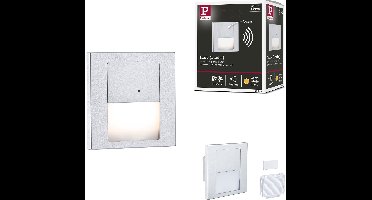 LED-wandinbouwlamp Tsaro hoekig 80x80mm 1W 80lm 230V 2700K Chroom mat