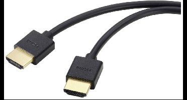 SpeaKa Professional HDMI Aansluitkabel HDMI-A-stekker, HDMI-A-stekker 2.00 m Zwart 8K UHD, Flexibel HDMI-kabel SP-11004