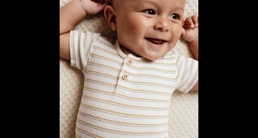 Little Dutch Romper - Maat 56 - Romper korte mouw Jongens & Meisjes - Multi Stripe, Meerkleurig - Little Farm