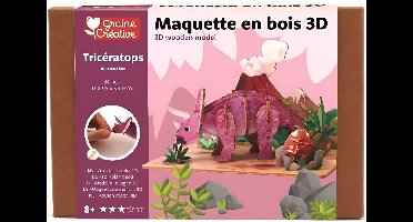 Graine Creative houten 3D puzzel Triceratops dinosaurus speelgoed.