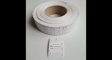 Hangetiket op rol 40x60 mm bedrukt 1000