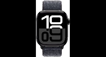 Apple Watch Series 10 - Wifi - 42mm - Zwarte Aluminium Case met Ink Geweven Sportbandje