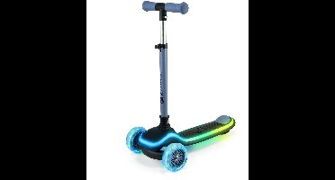 Kinderkraft RAKET - 3-Wiel kinderstep vanaf 2 jaar tot 50 kg - Wielen met RGB LED's - Opvouwbaar in 2 seconden - Verstelbaar stuur - Bleuw