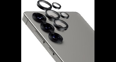 PanzerGlass Screenprotector geschikt voor Samsung Galaxy S25 Ultra Glazen | PanzerGlass Ceramic Hoops Camera Lens Protector - Case Friendly