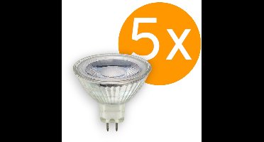 5 stuks | Ledmaxx LED MR16 5W/827 38° 350lm 12V GU5.3 Niet-Dimbaar | GU5.3 | Extra Warm Wit | 5 watt | 15.000 Branduren