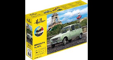 Heller Modelbouwpakket Auto - 56759 Renault 4L Car - Starter Kit Plastic - 1:24 - Modelbouw
