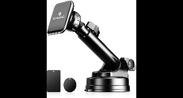 Velox Goods VL-502 Magnetische Telefoonhouder Auto – Sterke Zuignap – Uittrekbare Arm – 360° Draaibaar – Geschikt voor Dashboard, Voorruit & Bureau – Universele Smartphonehouder – Zwart