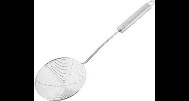 Zylo® Frituurschep - Schuimspaan - Frietschep - Zilver - 12cm x 6cm x 38cm