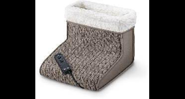 Beurer FWM 45 Elektrische Voetenwarmer - Voetmassage - 2-in-1 - 2 Warmtestanden - Tot maat 47 - 2 Massagestanden - Fleece - Handwasbare voering - 3 Jaar garantie - Taupe