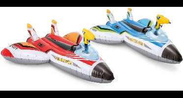 Opblaasbaar Vliegtuig met waterpistool | 117 cm | Rood of Blauw | Intex | Zwembad Speelgoed