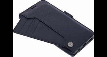 Ntech Hoesje Geschikt Voor Samsung Galaxy S10+ Plus Flip Hoesje & Uitschuifbare Pasjeshouder Zwart