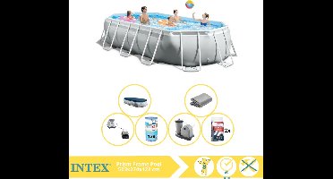 Intex Prism Frame Zwembad - Opzetzwembad - 503x274x122 cm - Inclusief Filter, Zoutsysteem en Zout