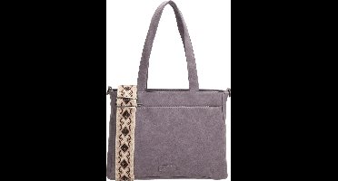 Beagles Malaga Hand & Schoudertas Shopper met Trendy Schouderband - Tote Bag - Dames Tas - Paars