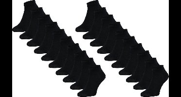 Mario Russo - Heren Sokken 10-Pack Sneaker Sokken - Zwart - Maat 39-42