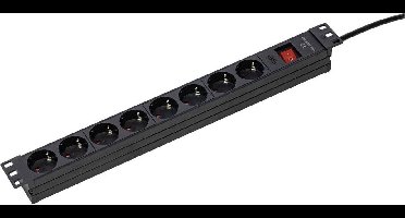 AS Schwabe 18191 Stekkerdoos 19 inch Zwart Randaarde stekker 1 stuk(s)