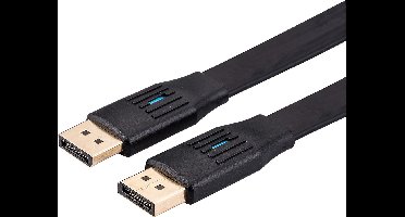 VALUE DisplayPort Kabel, v1.4, plat, DP M/M, zwart, 2 m