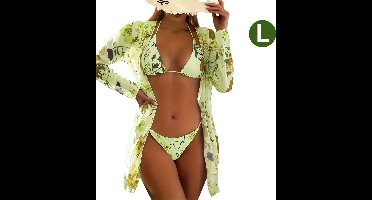 Bovista Bikini Dames - Meisjes Bikini - Badpak - Push Up - Vrouwen Badkleding - Zwemmen - Sexy Set - Top & Broekje - Groen - Maat L