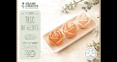 Graine Creative kaarsen maken DIY set - bloemen trio met keramische schaal.
