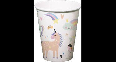 Bekers Unicorns & Rainbows 250ml - 6 stuks