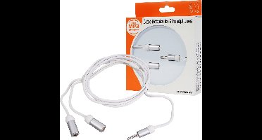 Thomson Y-aansluiting adapter voor 2x hoofdtelefoon 1,8m wit