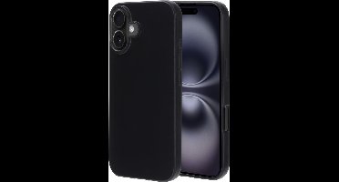 Mobiparts hoesje geschikt voor Apple iPhone 16 - Zacht TPU - Schokabsorberend TPU - Grip Coating - Zwart