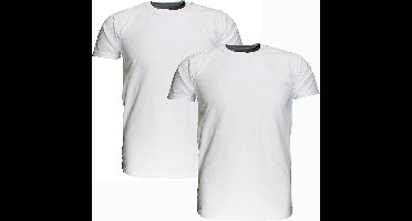 Fruit Of The Loom GROTE MATEN Blanco Katoenen T-Shirts 2-Pack Wit - 5XL, KleurWit