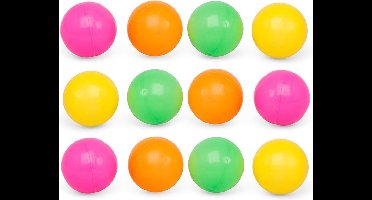 Atosa Ballenbak ballen - 80x - neon kleuren - 6 cm - Speelgoed - Ballenbakballen in felle kleuren