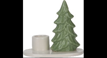 Kerstkaarsenhouder met kerstboom, 8 cm