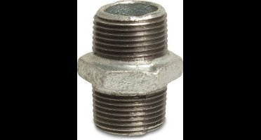 Profec Nr. 280 - Gegalvaniseerde dubbele nippel 1/4x1/4