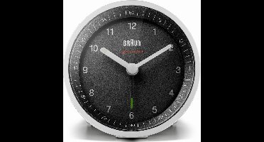 Braun BC07WB-DCF - Wekker - Analoog - Radiogestuurde tijdsaanduiding - Wit - Zwart