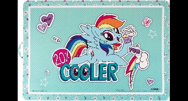 Placemat voor kinderen - My Little Pony print - 43 x 28 cm - Eten en knutselen - onderleggers - paarden