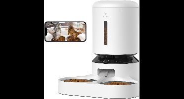 Petlibro Granary Automatische Voerbak Met Camera Dubbel - Voerbak - 5 l Wit