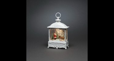 Konstsmide LED sneeuwlantaarn met kerstman en eland