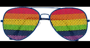 Boland - Partybril Rainbow rock Multi - Volwassenen - Pride - Pride