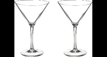 Cocktailglazen/martiniglazen - 8x stuks - 210 ml - transparant