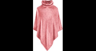 Moodit Poncho Fleece, Poeder Roze - 80 x 80 cm - Polyester