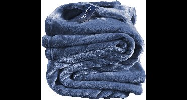 De Witte Lietaer Fleece plaid Cosy - 150 x 200 cm - Blue indigo