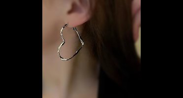 Gading® dames klapoorringen Krul oorringen harte buis-43*50mm