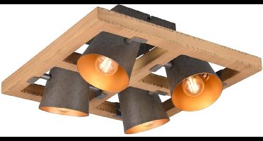 TRIO BELL - Plafondlamp - Nikkel antiek - excl. 4x E14 4 W - Plafondbevestiging