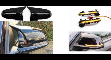 Combi set Spiegelkappen + Dynamische Knipperlichten Voor Bmw 1 Serie F20 F21 Wing Spiegel M4 Look