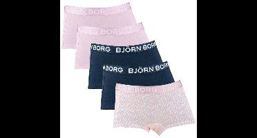 Björn Borg 5-Pack meisjes boxershorts - 100% katoen - Roze combi - 164